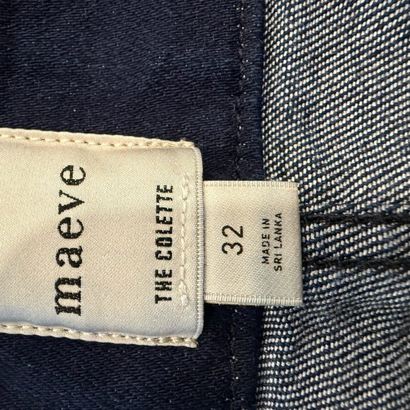 Anthropologie Maeve Colette Floral Print Denim Pants 32 Wide Leg High Rise - Picture 7 of 11